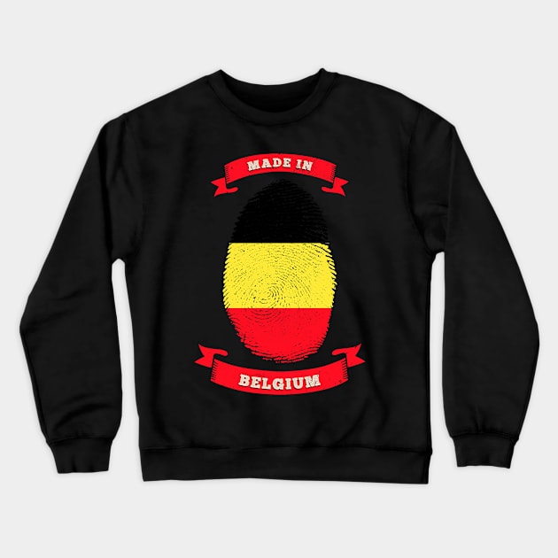 MADE IN BELGIUM FINGERPRINT Birthday Crewneck Sweatshirt by G33KT33S